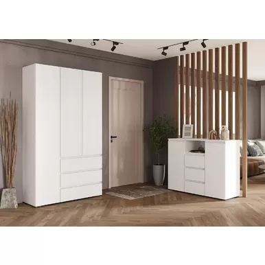 Прихожая Хелен - Комплект 2 - Белый (Стендмебель)