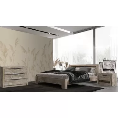 Спальня Ривьера - Комплект 3 -  Дуб Юкон/Бетон тёмный (МИФ)