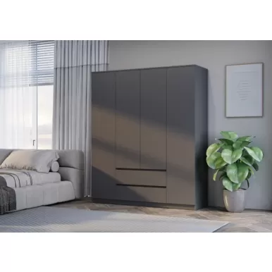 Шкаф 4-х створчатый Симпл ШК-13 - Графит (BTS)