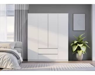 Шкаф 4-х створчатый Симпл ШК-13 - Белый (BTS)