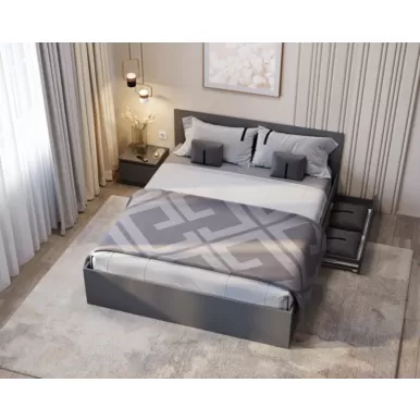 Кровать 1,4 м Симпл КР-12 - Графит (BTS)