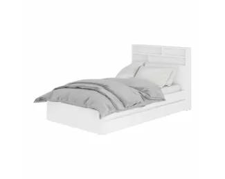 Кровать 1,2 м Симпл КР-07 с надстройкой - Белый (BTS)