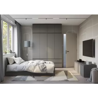 Спальный гарнитур Симпл - Комплект 1 - Графит (BTS)