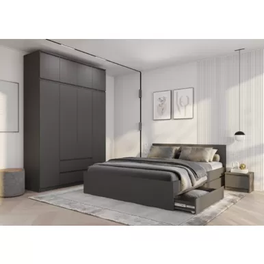 Спальный гарнитур Симпл - Комплект 4 - Графит (BTS)