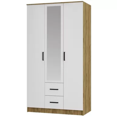 Шкаф 3-х створчатый Евро ШК-06 - Белый / Крафт (BTS)