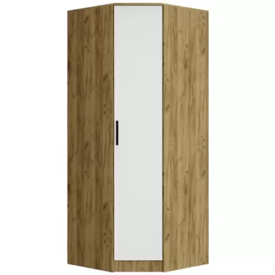 Шкаф угловой Евро ШКУ-01 - Белый / Крафт (BTS)