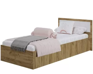 Кровать 0,9м Евро - Белый / Крафт (BTS)