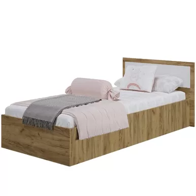 Кровать 0,9м Евро - Белый / Крафт (BTS)