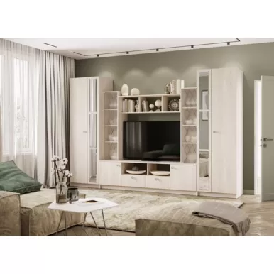 Модульная гостиная Зарина - Ясень белый (BTS)