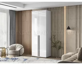 Шкаф 2-х створчатый Норд (800) - Белый / Белый глянец (МИФ)