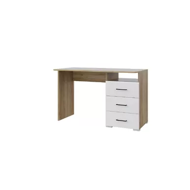 Письменный стол Ненси - Белый глянец/Дуб золотой (Горизонт)