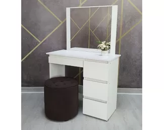 Стол косметический без подсветки Аванта - Белый шагрень (Рикко)
