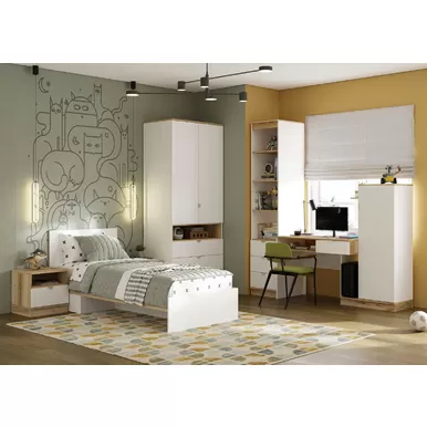 Детская комната Юкки - Комплект 1 - Белый шагрень/Дуб делано (Стендмебель)