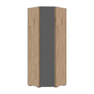 Шкаф угловой Хелен ШК-04 - Графит серый/Дуб крафт золотой (Стендмебель)