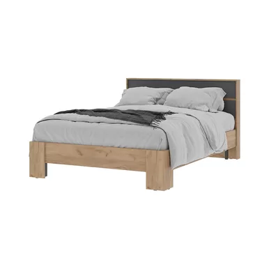 Кровать Хелен КР-02 - Графит серый/Дуб Крафт золотой (Стендмебель)