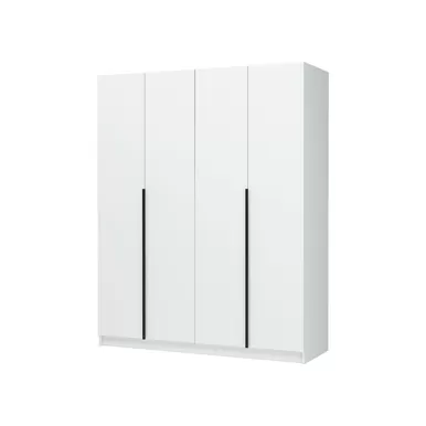 Шкаф 4-х створчатый Лион ШК-03 - Белый шагрень (Стендмебель)