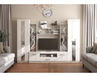 Гостиная Атлантида 2Б - Дуб Крафт белый (МК Стиль)