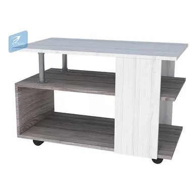 Стол журнальный №6 - Ясень Шимо светлый/Ясень Шимо темный (МК Стиль)