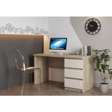 Стол письменный Бостон СП-001 - Кашемир/Дуб Крафт серый (МК Стиль)