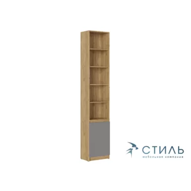 Стеллаж Бостон СЖ-001 - Серый Шифер/Дуб Крафт золотой (МК Стиль)