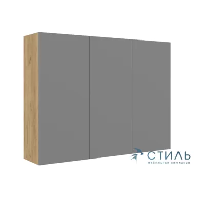 Шкаф навесной Бостон ШН-001 - Серый Шифер/Дуб Крафт золотой (МК Стиль)