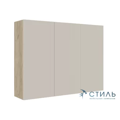 Шкаф навесной Бостон ШН-001 - Кашемир/Дуб Крафт серый (МК Стиль)