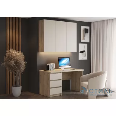 Кабинет Бостон - Комплект 2 - Кашемир/Дуб Крафт серый (МК Стиль)