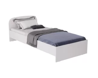 Кровать Хлоя КР-002 - Белый гладкий (МК Стиль)