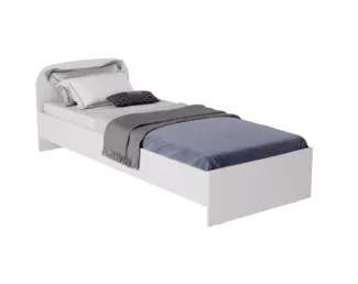 Кровать Хлоя КР-001 - Белый гладкий (МК Стиль)