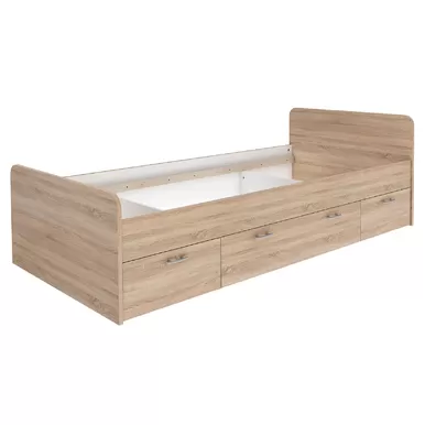 Кровать Боро - Дуб сонома / Белый