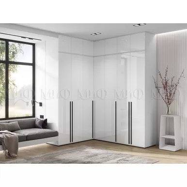 Шкафы Норд (Модульная композиция 1) - Белый глянец / Белый (МИФ)