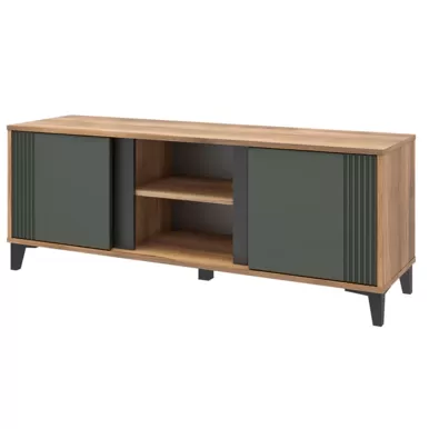 Тумба под ТВ Богемия - Дуб Барокко / Зелёный