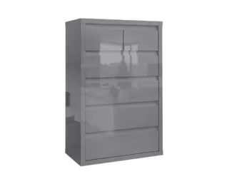 Комод  с 6-ю ящиками Норден 413.05  - Серый глянец