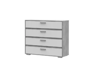 Комод Денвер КМ 01 - Ателье светлое / Белый шагрень