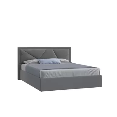 Кровать Мартин 180х200 - Микровелюр серый (Мелодия сна)