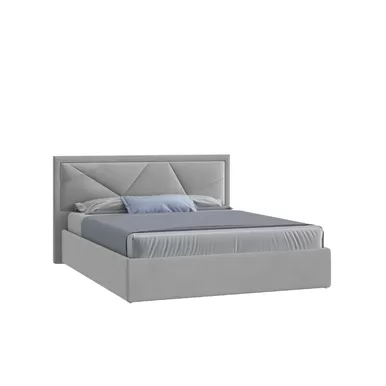 Кровать Мартин 120х200 - Микровелюр светло-серый (Мелодия сна)
