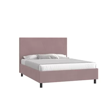 Кровать Мальта 180х200 - Микровелюр розовый (Мелодия сна)