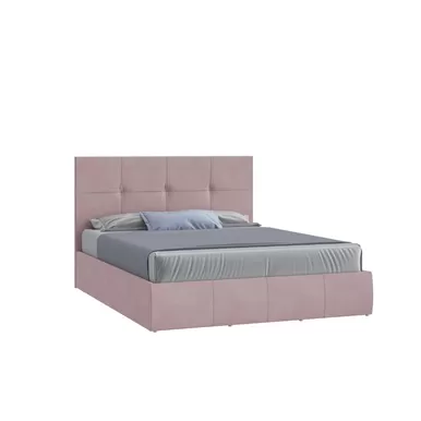 Кровать Твист 180х200 - Микровелюр розовый (Мелодия сна)
