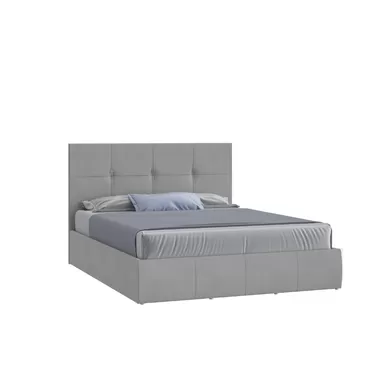 Кровать Твист 120х200 - Микровелюр светло-серый (Мелодия сна)