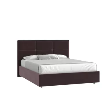 Кровать Мюнхен НО 200х200 - Велюр кат. 3 Амели 27 шоколадный трюфель (Мелодия сна)