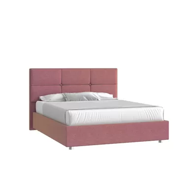 Кровать Мюнхен НО 120х200 с ПМ - Рогожка кат. 2 Призм 02 коралл (Мелодия сна)