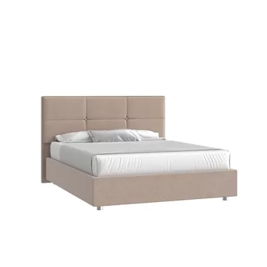 Кровать Мюнхен НО 120х200 с ПМ - Рогожка кат. 1 Багама 01 бежевый (Мелодия сна)