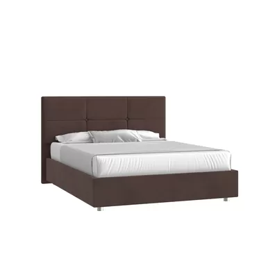 Кровать Мюнхен НО 140х190 - Микровелюр кат. 2 Энигма 15 шоколад (Мелодия сна)