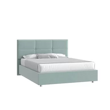 Кровать Мюнхен НО 120х190 с ПМ - Микровелюр кат. 2 Каприз 87 мятный (Мелодия сна)
