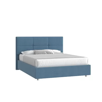 Кровать Мюнхен НО 140х190 с ПМ - Рогожка кат. 1 Рустик 06 деним (Мелодия сна)