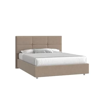 Кровать Мюнхен НО 180х200 с ПМ - Шерсть кат. 3 Глори 01 бежевый (Мелодия сна)