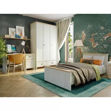 Модульная молодёжная Тифани (Комплект 1) - Белая сосна / Дуб Небраска