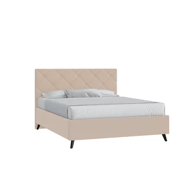 Кровать Марсель 140х200 с ПМ - Велюр кат. 2 Гелакси 602 кремовый (Мелодия сна)