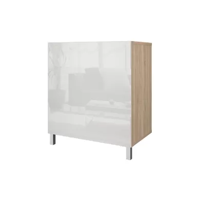 Шкаф Прато - Дуб Сонома / Белый глянец