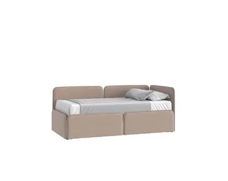 Кровать Тетрис с ящиками 90х190 - Рогожка кат. 1 Багама 01 бежевый (Мелодия сна)